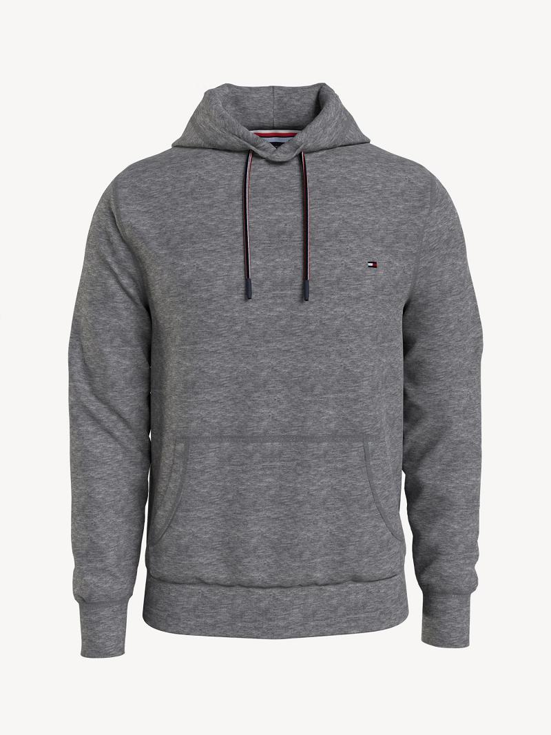 Férfi Tommy Hilfiger Essential solid popover Hoodies Szürke | HU 1226OKI